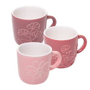 Caneca Flowers Sortida Cerâmica Wolff